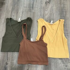 Nikibiki Women's Tank Tops - Forest Green, Chocolate, Sunflower